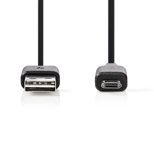 Nedis CCGP60515BK02 On-the-go Usb 2.0-kabel Micro-b Male - A Female 0,2 M Zwart