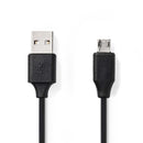 Nedis CCGP60515BK02 On-the-go Usb 2.0-kabel Micro-b Male - A Female 0,2 M Zwart