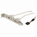 Nedis CCGP74800GY05 Pc-bracket Usb 2.0 2x A Female - 8-pins Female 0,5 M Grijs