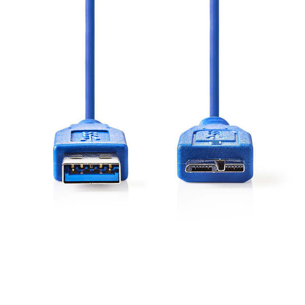 Nedis CCGP61500BU10 Usb 3.0-kabel A Male - Micro-b Male 1,0 M Blauw