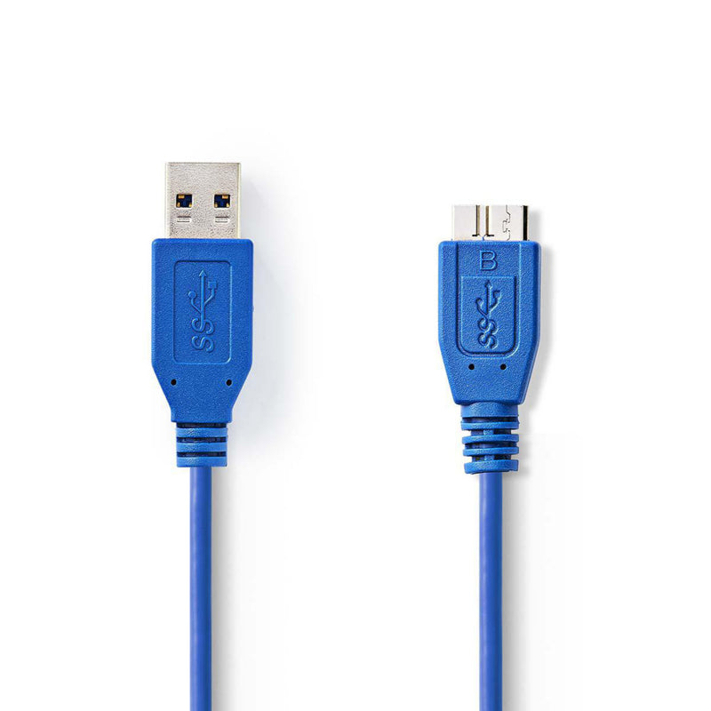 Nedis CCGP61500BU10 Usb 3.0-kabel A Male - Micro-b Male 1,0 M Blauw