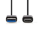 Nedis CCGP61600BK10 Usb 3.0-kabel Type-c? Male - A Male 1,0 M Zwart