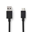 Nedis CCGP61600BK10 Usb 3.0-kabel Type-c? Male - A Male 1,0 M Zwart