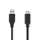 Nedis CCGP61650BK10 Usb 3.1-kabel (gen2) Type-c? Male - A Male 1,0 M Zwart
