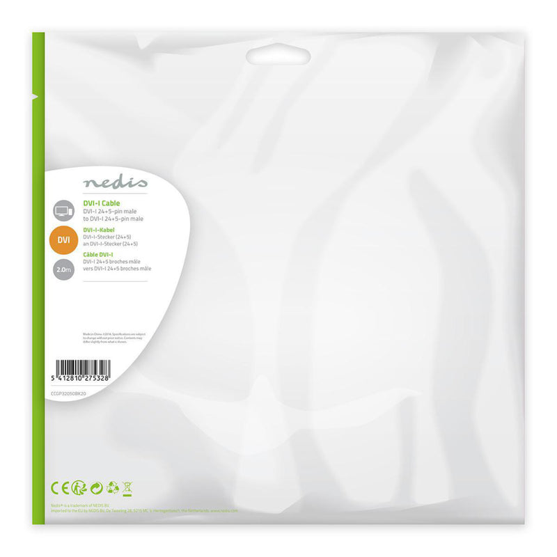 Nedis CCGP32050BK20 Dvi-kabel Dvi-i 24+5-pins Male - Dvi-i 24+5-pins Male 2,0 M Zwart