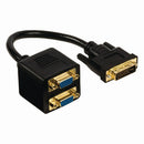 Nedis CCGP32952BK02 Adapterkabel Dvi Dvi-i 24+5-pins Male - 2x Vga Female 0,2 M Zwart