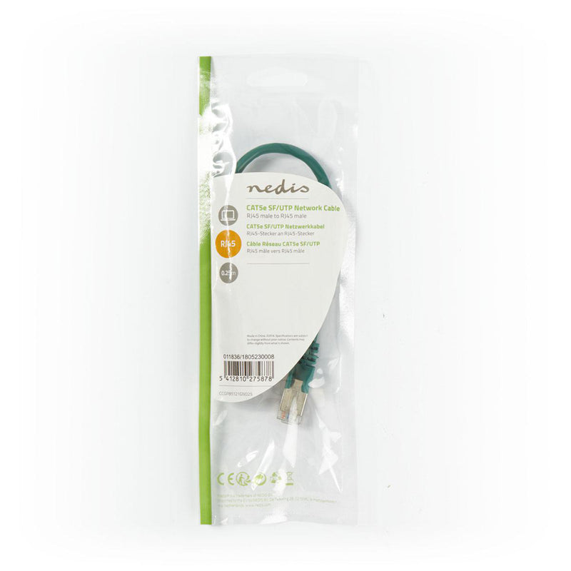 Nedis CCGP85121GN025 Cat5e Sf/utp-netwerkkabel Rj45 Male - Rj45 Male 0,25 M Groen
