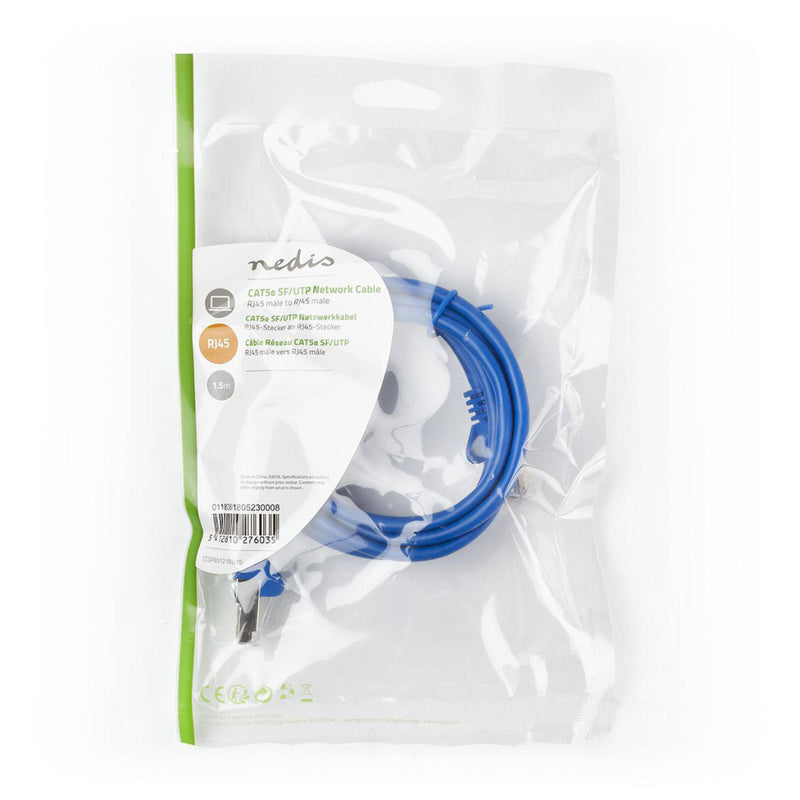 Nedis CCGP85121BU15 Cat5e Sf/utp-netwerkkabel Rj45 Male - Rj45 Male 1,5 M Blauw