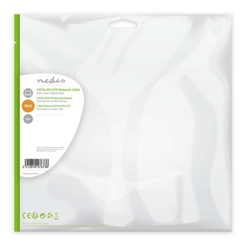 Nedis CCGP85121YE100 Cat5e Sf/utp-netwerkkabel Rj45 Male - Rj45 Male 10 M Geel