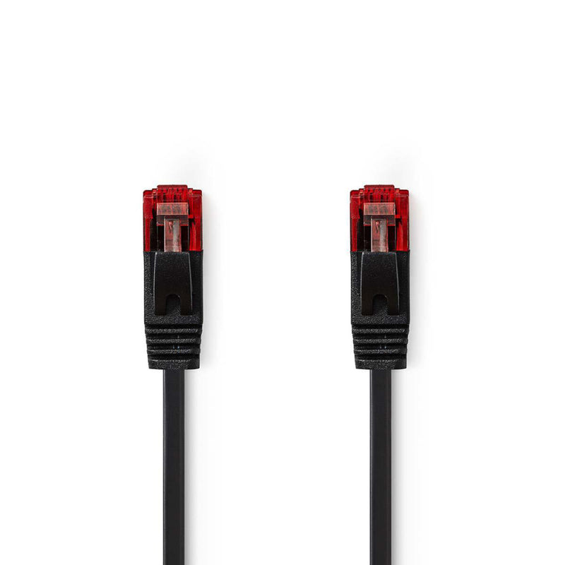 Nedis CCGP85215BK05 Cat6 Utp Platte Netwerkkabel Rj45 Male - Rj45 Male 0,5 M Zwart