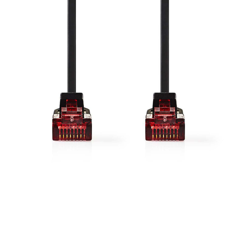 Nedis CCGP85215BK10 Cat6 Utp Platte Netwerkkabel Rj45 Male - Rj45 Male 1,0 M Zwart