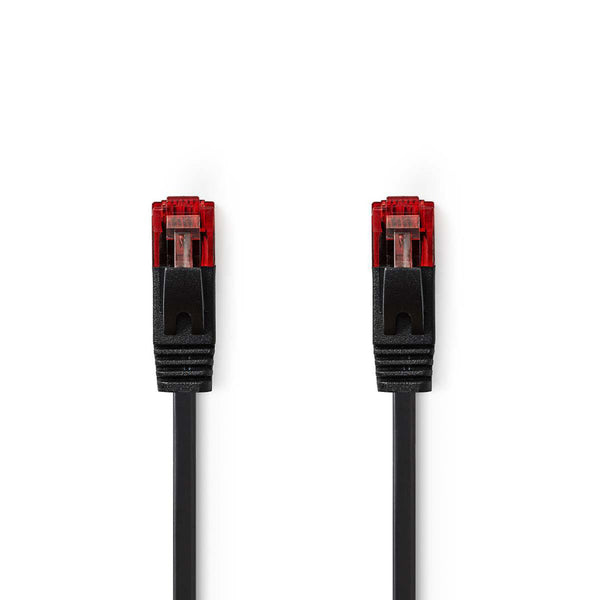 Nedis CCGP85215BK30 Cat6 Utp Platte Netwerkkabel Rj45 Male - Rj45 Male 3,0 M Zwart