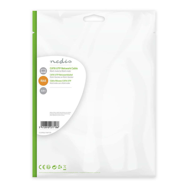 Nedis CCGP85215WT30 Cat6 Utp-netwerkkabel Rj45 Male - Rj45 Male 3,0 M Wit