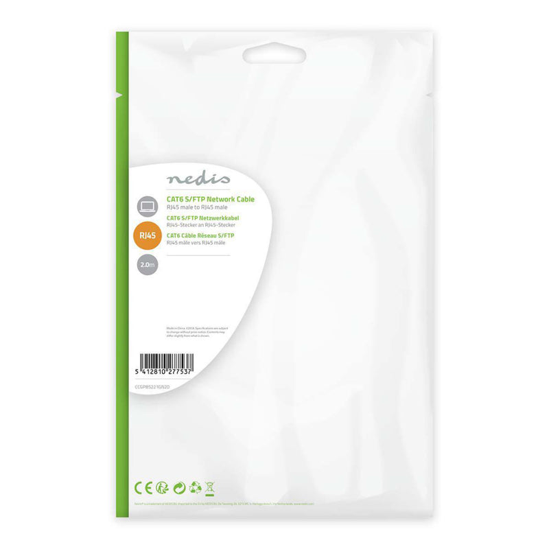 Nedis CCGP85221GN20 Cat6 S/ftp-netwerkkabel Rj45 Male - Rj45 Male 2,0 M Groen