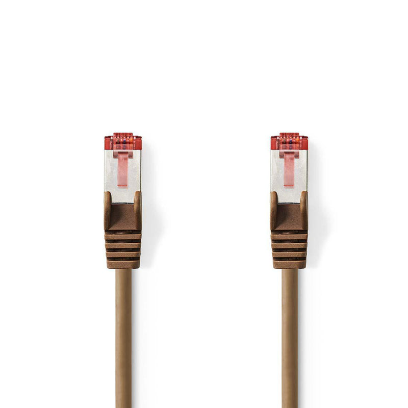 Nedis CCGP85221BN100 Cat6 S/ftp-netwerkkabel Rj45 Male - Rj45 Male 10 M Bruin