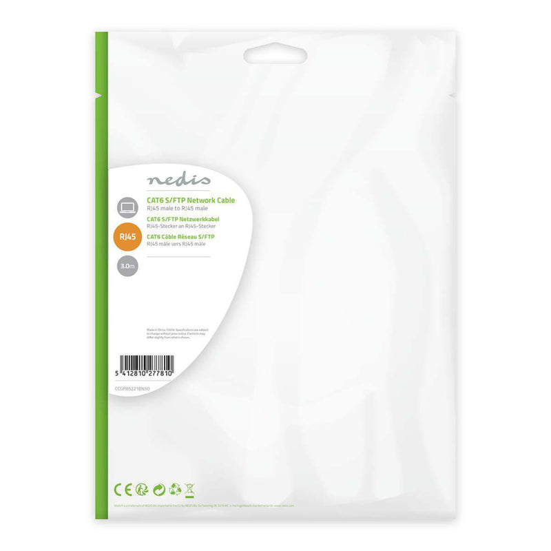 Nedis CCGP85221BN30 Cat6 S/ftp-netwerkkabel Rj45 Male - Rj45 Male 3,0 M Bruin