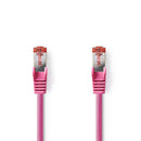 Nedis CCGP85221PK100 Cat6 S/ftp-netwerkkabel Rj45 Male - Rj45 Male 10 M Roze