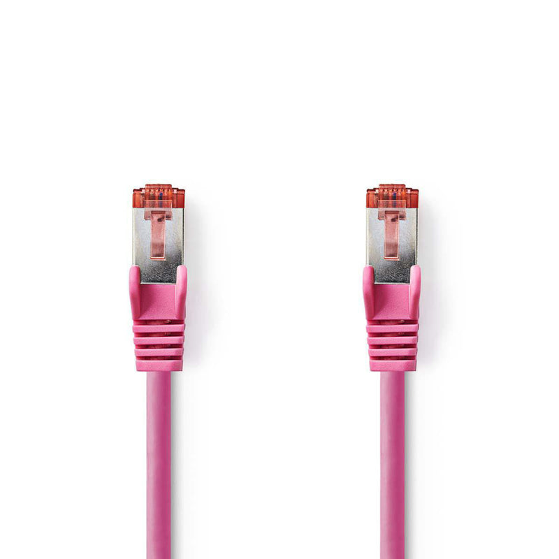 Nedis CCGP85221PK100 Cat6 S/ftp-netwerkkabel Rj45 Male - Rj45 Male 10 M Roze
