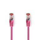 Nedis CCGP85221PK30 Cat6 S/ftp-netwerkkabel Rj45 Male - Rj45 Male 3,0 M Roze