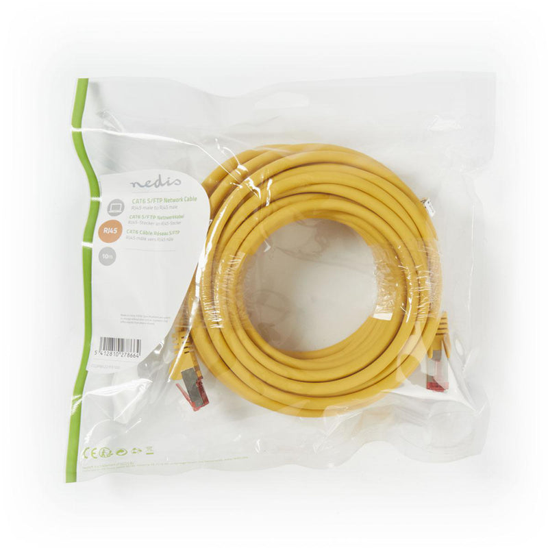 Nedis CCGP85221YE100 Cat6 S/ftp-netwerkkabel Rj45 Male - Rj45 Male 10 M Geel