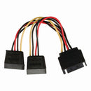 Nedis CCGP73190VA015 Interne Voedingskabel Sata 15-pins Male - 2x Sata 15-pins Female 0,15 M Divers