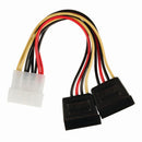Nedis CCGP73520VA015 Interne Voedingskabel Molex Male - 2x Sata 15-pins Female 0,15 M Diverse
