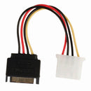 Nedis CCGP73530VA015 Interne Voedingskabel Sata 15-pins Male - Molex Female 0,15 M Diverse