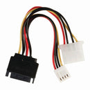 Nedis CCGP73550VA015 Interne Voedingskabel Sata 15-pins Male - Molex Female + Fdd Female 0,15 M Div