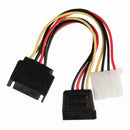 Nedis CCGP73555VA015 Interne Voedingskabel Sata 15-pins Male - Sata 15-pins Female + Molex Female 0