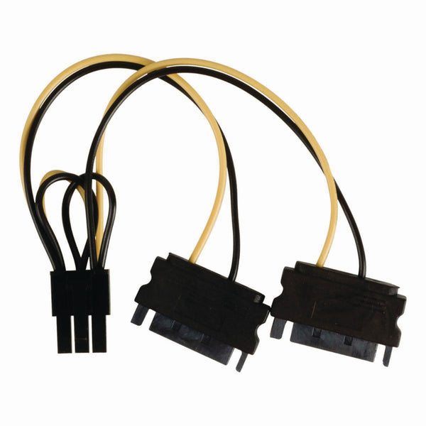 Nedis CCGP74205VA015 Interne Voedingskabel 2x Sata 15-pins Male - Pci Express Female 0,15 M Diverse
