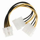 Nedis CCGP74400VA015 Interne Voedingskabel Eps 8-pins Male - 2x Molex Male 0,15 M Diverse