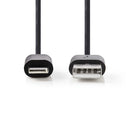 Nedis CCGP39300BK10 Sync And Charge-kabel Apple Lightning 8-pins Male - Usb-a Male 1,0 M Zwart