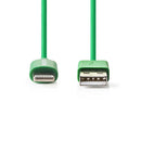Nedis CCGP39300GN10 Sync And Charge-kabel Apple Lightning 8-pins Male - Usb-a Male 1,0 M Groen
