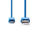 Nedis CCGP39300BU10 Sync And Charge-kabel Apple Lightning 8-pins Male - Usb-a Male 1,0 M Blauw