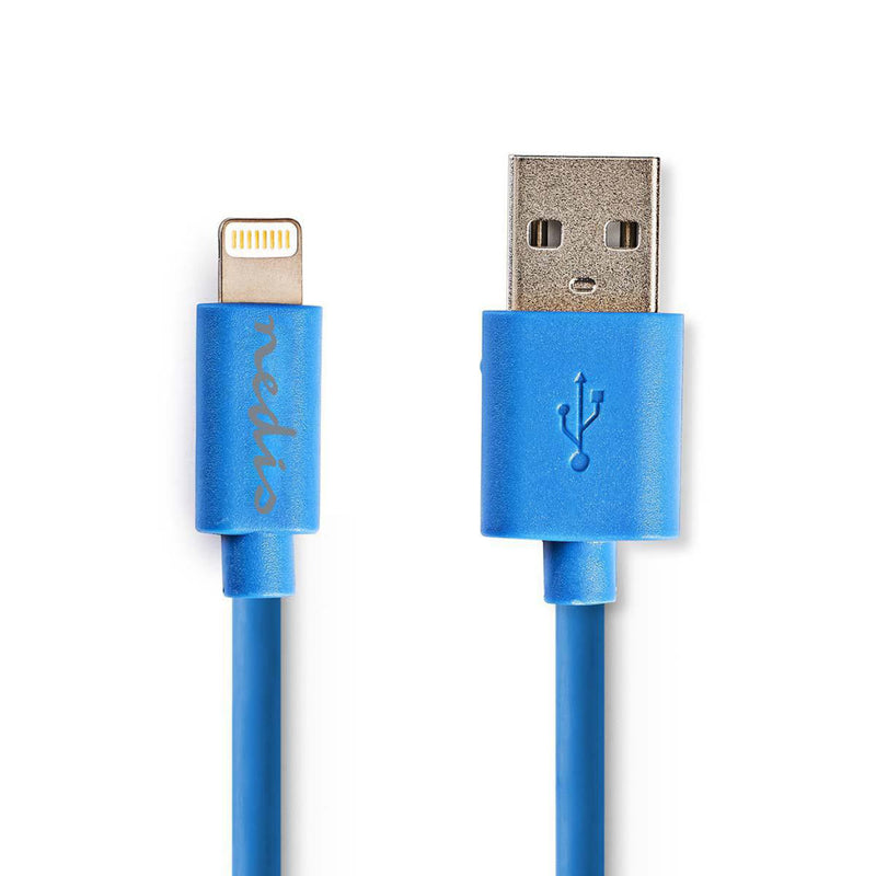 Nedis CCGP39300BU10 Sync And Charge-kabel Apple Lightning 8-pins Male - Usb-a Male 1,0 M Blauw