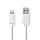 Nedis CCGP39300WT20 Sync And Charge-kabel Apple Lightning 8-pins Male - Usb-a Male 2,0 M Wit