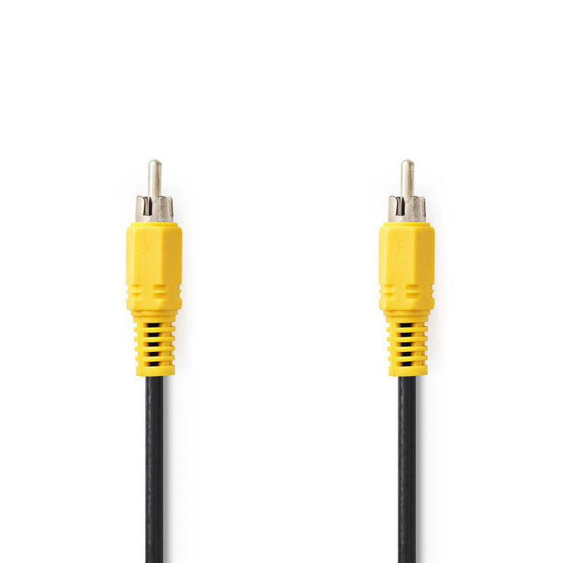 Nedis CVGP24100BK50 Composiet Videokabel Rca Male - Rca Male 5,0 M Zwart