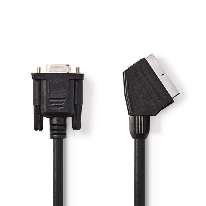 Nedis CVGP31550BK20 Scart - Vga-kabel Scart Male - Vga Female 2,0 M Zwart
