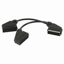 Nedis CVGP31070BK02 Scart-kabel Scart Male - 2x Rca Female 0,2 M Zwart