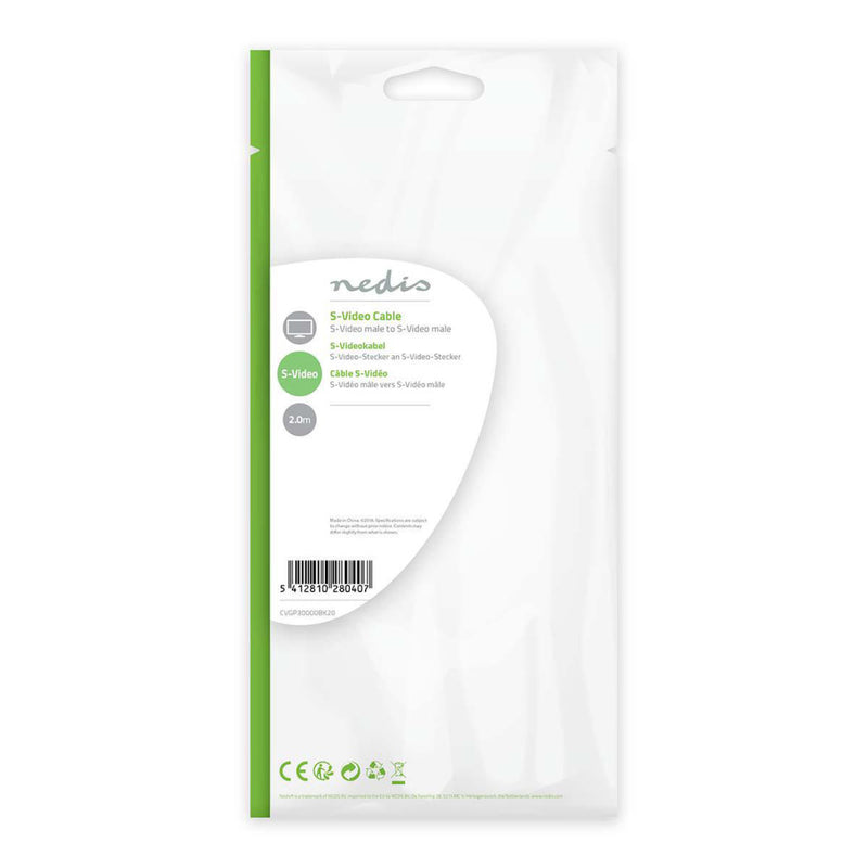 Nedis CVGP30000BK20 S-videokabel S-video Male - S-video Male 2,0 M Zwart