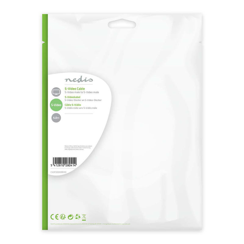 Nedis CVGP30000BK50 S-videokabel S-video Male - S-video Male 5,0 M Zwart
