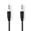 Nedis CAGP22005BK10 Stereo-audiokabel 3,5 Mm Male Dun - 3,5 Mm Male Dun 1,0 M Zwart