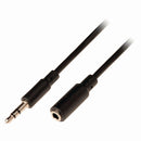 Nedis CAGP22050BK50 Stereo-audiokabel 3,5 Mm Male - 3,5 Mm Female 5,0 M Zwart