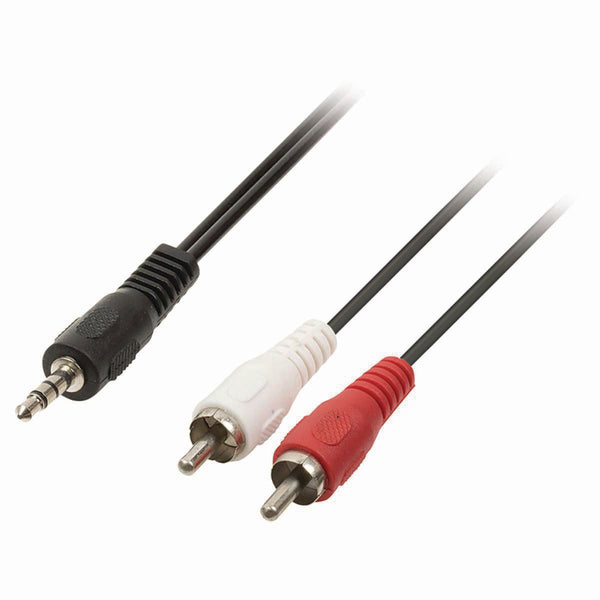 Nedis CAGP22200BK20 Stereo-audiokabel 3,5 Mm Male - 2x Rca Male 2,0 M Zwart