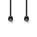 Nedis CAGP23000BK20 Stereo-audiokabel 6,35 Mm Male 6,35 Mm Male Vernikkeld 2.00 M Rond Zwart Envelo