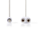 Nedis CAGP22100WT02 Stereo-audiokabel 3,5 Mm Male - 2x 3,5 Mm Male 0,2 M Wit