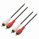 Nedis CAGP24200BK20 Stereo-audiokabel 2x Rca Male - 2x Rca Male 2,0 M Zwart