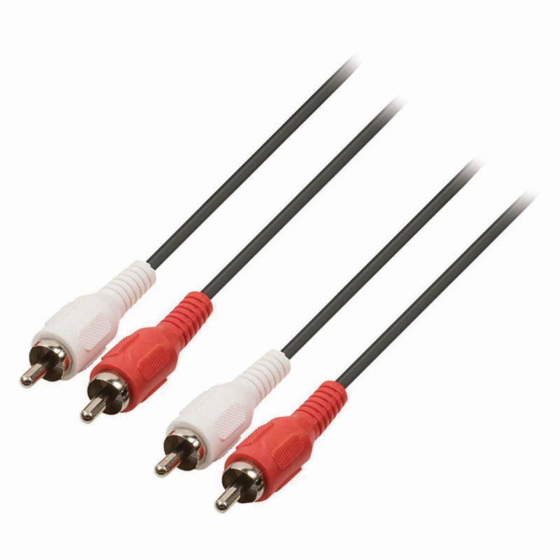 Nedis CAGP24200BK30 Stereo-audiokabel 2x Rca Male - 2x Rca Male 3,0 M Zwart