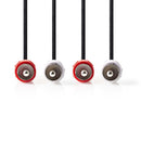 Nedis CAGP24200BK30 Stereo-audiokabel 2x Rca Male - 2x Rca Male 3,0 M Zwart