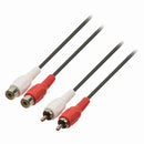 Nedis CAGP24205BK20 Stereo-audiokabel 2x Rca Male - 2x Rca Female 2,0 M Zwart